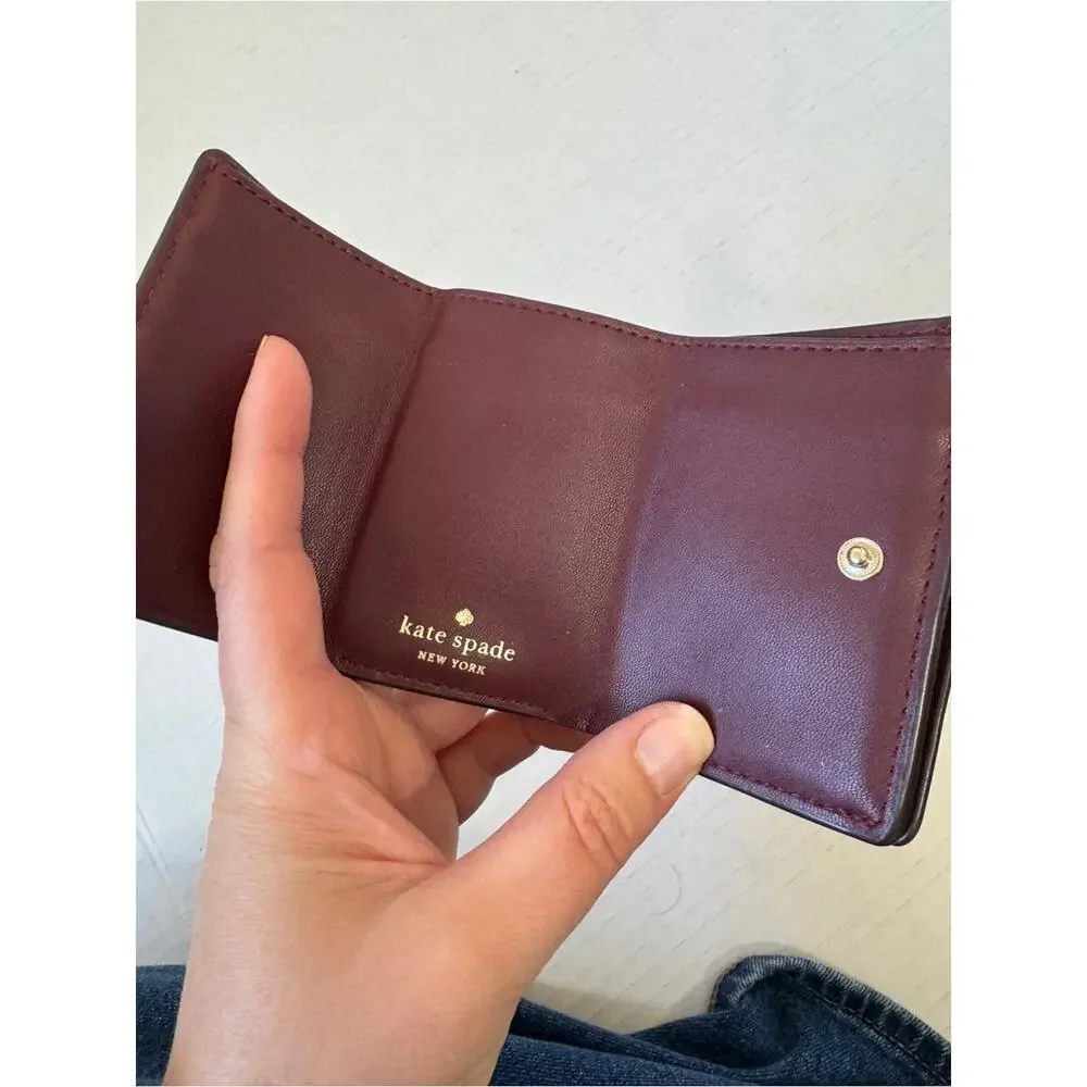 Kate Spade Pink Leather Micro Wallet Mini Designer Luxury